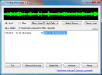 Free Mp3 Recorder 1.1