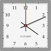 Square Clock-7 Screensaver 4.0