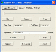 Audio/Video To Wav Converter 1.21