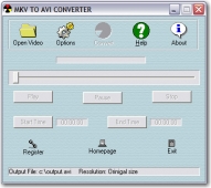 MKV to AVI Converter